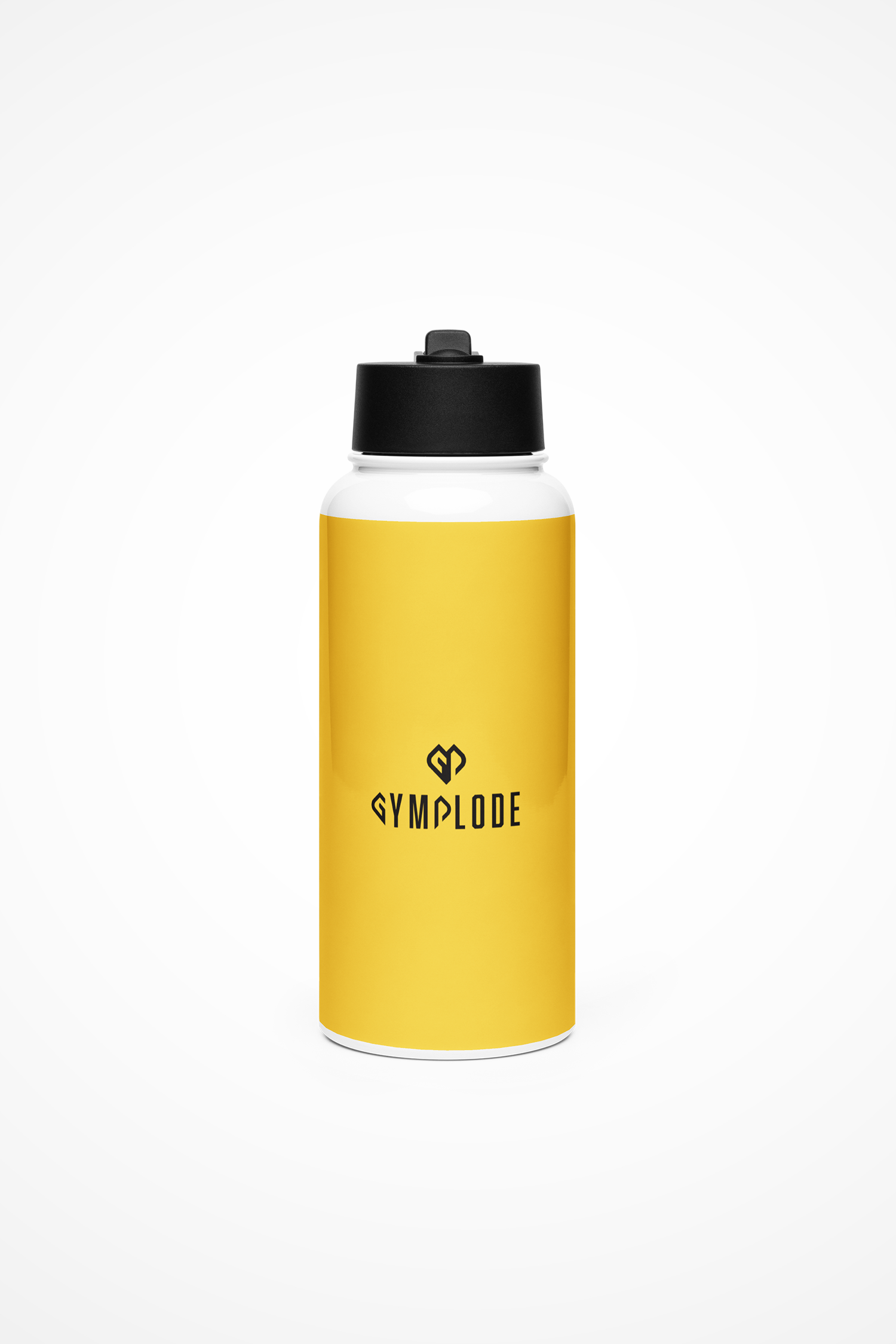 Gymplode yellow coming soon water bottle