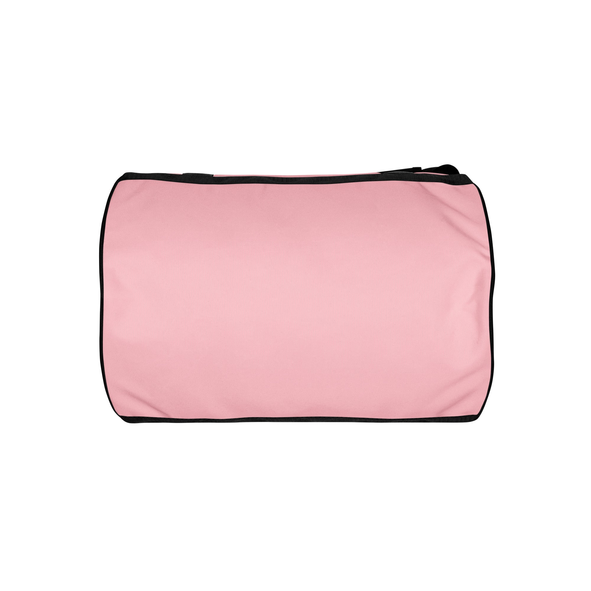 Baby pink rounded end Gymplode duffle bag with no print, bottom view
