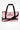 Baby pink rounded end Gymplode duffle bag with dual mark, front view