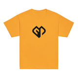 Boys everyday chillout gold Gymplode t-shirt with large icon logo