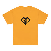Boys everyday chillout gold Gymplode t-shirt with large icon logo