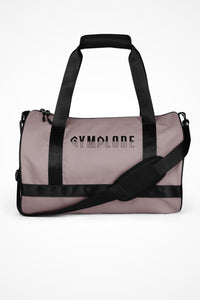 Careys pink rounded end Gymplode duffle bag with signature logo, front view