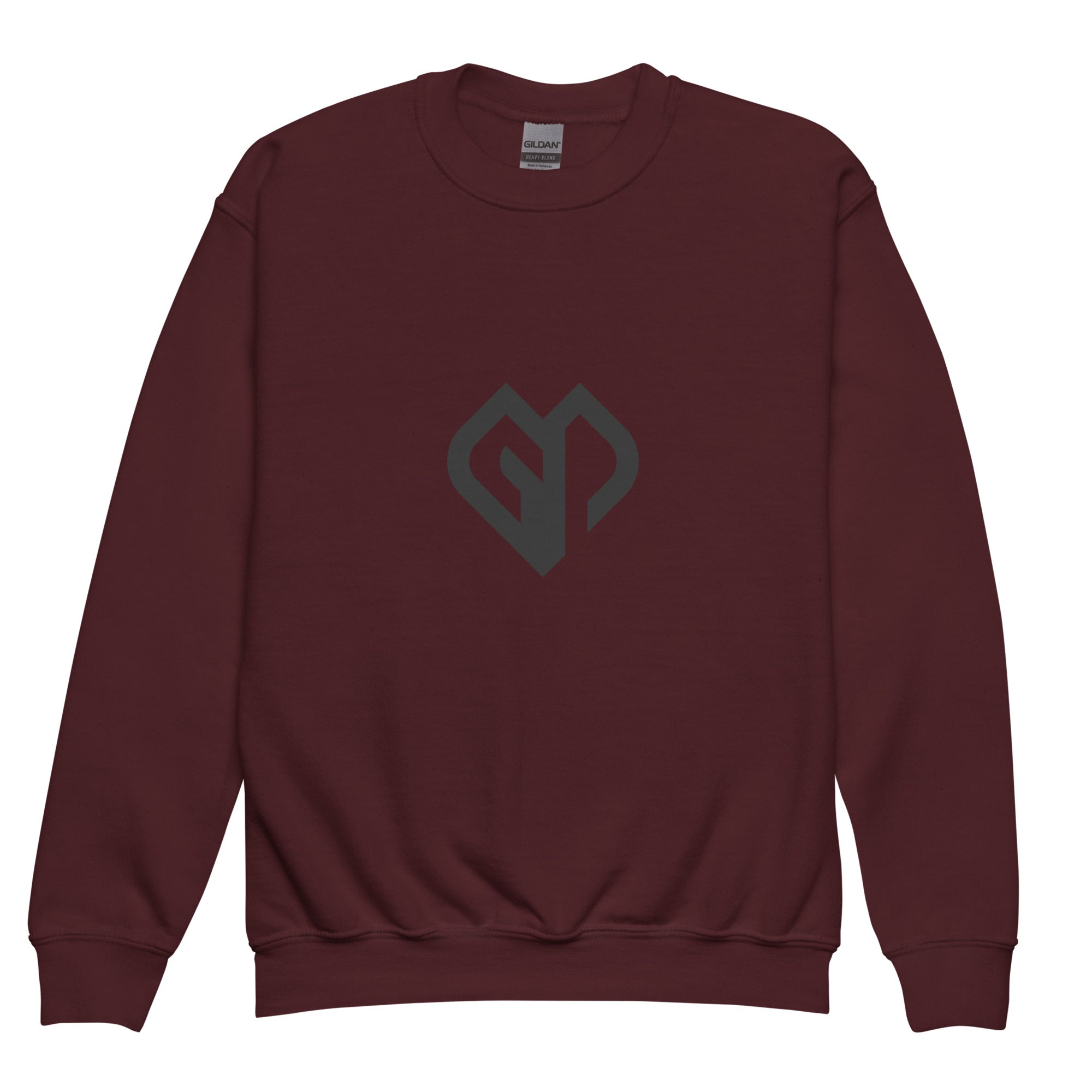 Clean Look kids unisex maroon Gymplode crewneck sweatshirt with icon logo