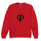 Clean Look kids unisex red Gymplode crewneck sweatshirt with icon logo