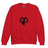 Clean Look kids unisex red Gymplode crewneck sweatshirt with icon logo