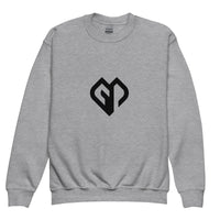 Clean Look kids unisex sport grey Gymplode crewneck sweatshirt with icon logo