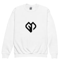 Clean Look kids unisex white Gymplode crewneck sweatshirt with icon logo