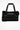Deep black rounded end Gymplode duffle bag with signature logo, front view
