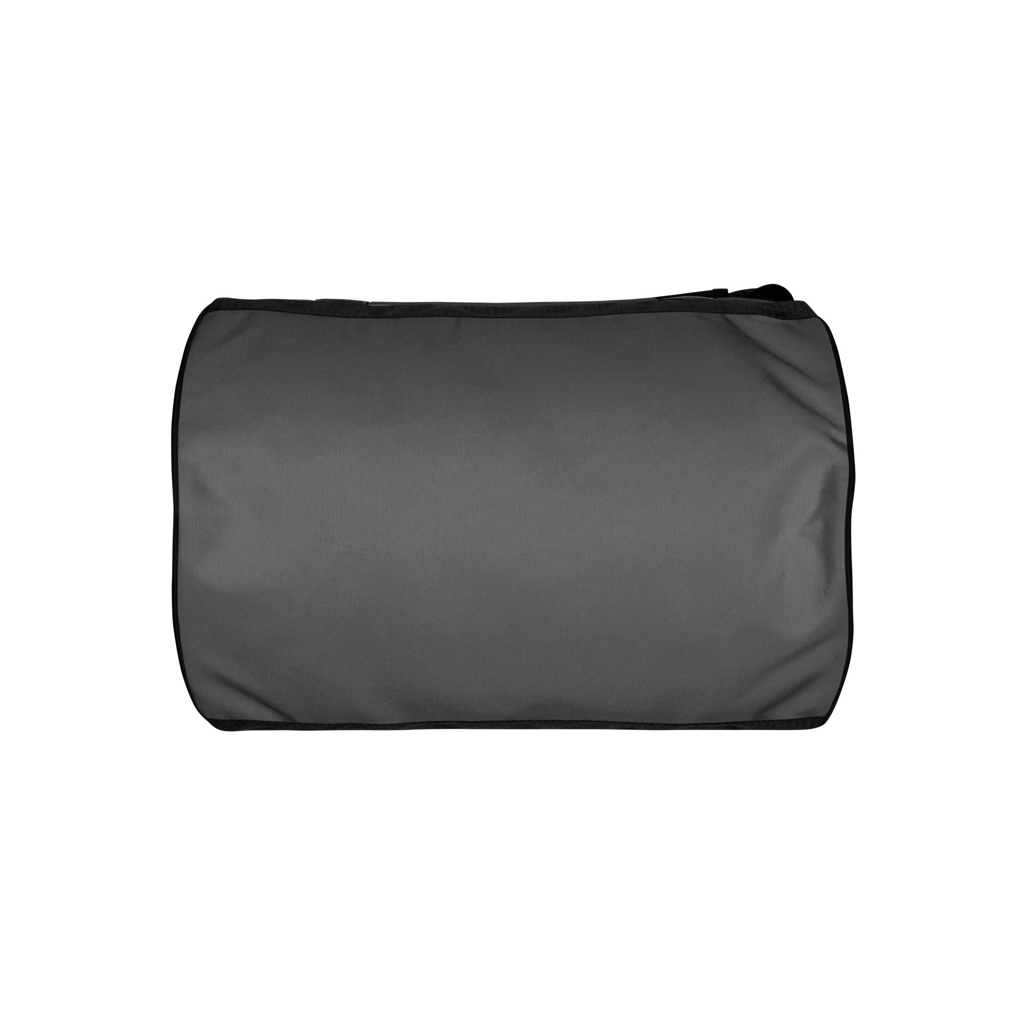 Dusky grey rounded end Gymplode duffle bag with no print, bottom view