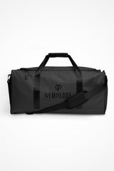 Eclipse grey square end Gymplode duffle bag with dual mark, front view