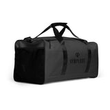 Eclipse grey square end Gymplode duffle bag with dual mark, right front view
