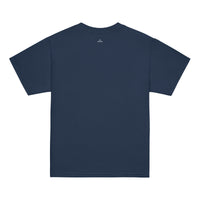 Fearless kids unisex navy Gymplode t-shirt with dual mark imprint, back view