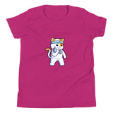 Girls Kitty Kat relaxed fit berry Gymplode t-shirt with icon logo