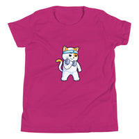 Girls Kitty Kat relaxed fit berry Gymplode t-shirt with icon logo