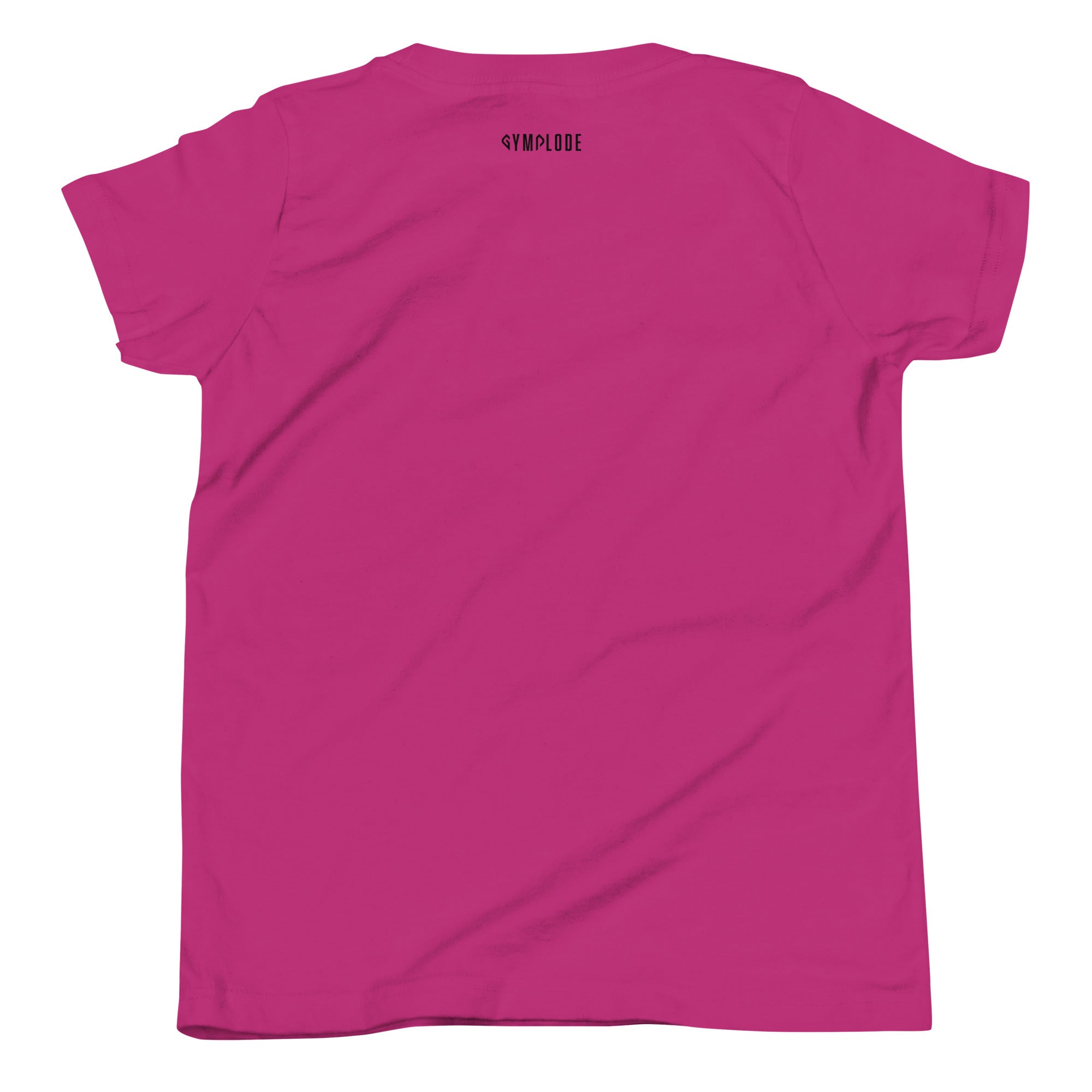 Girls Kitty Kat relaxed fit berry Gymplode t-shirt with signature logo