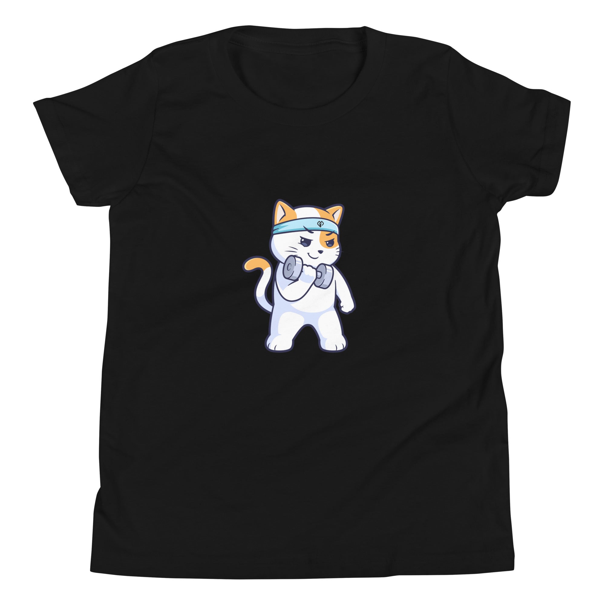 Girls Kitty Kat relaxed fit black Gymplode t-shirt with icon logo