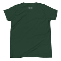 Girls Kitty Kat relaxed fit forest green Gymplode t-shirt with signature logo