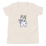 Girls Kitty Kat relaxed fit heather dust Gymplode t-shirt with icon logo