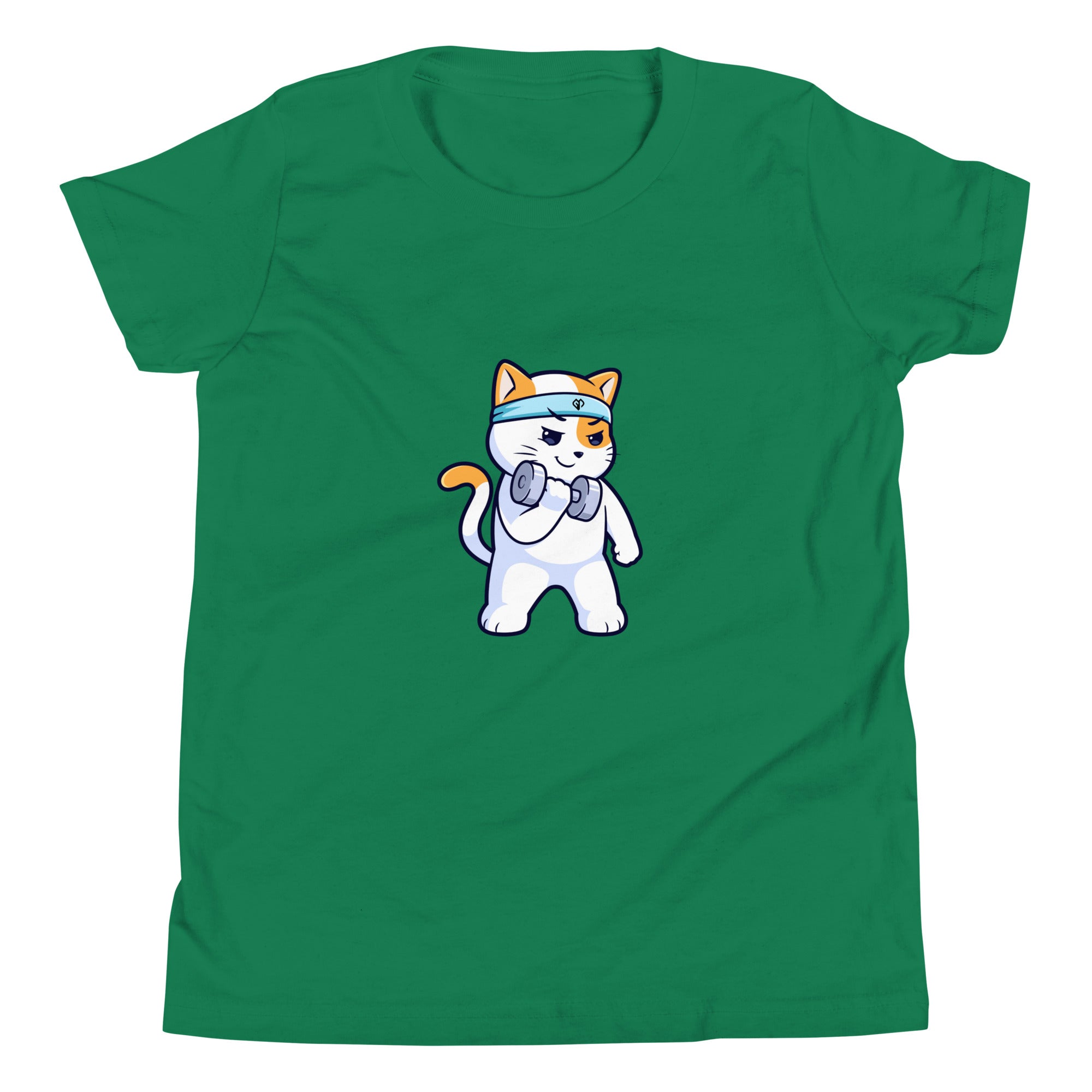 Girls Kitty Kat relaxed fit kelly green Gymplode t-shirt with icon logo