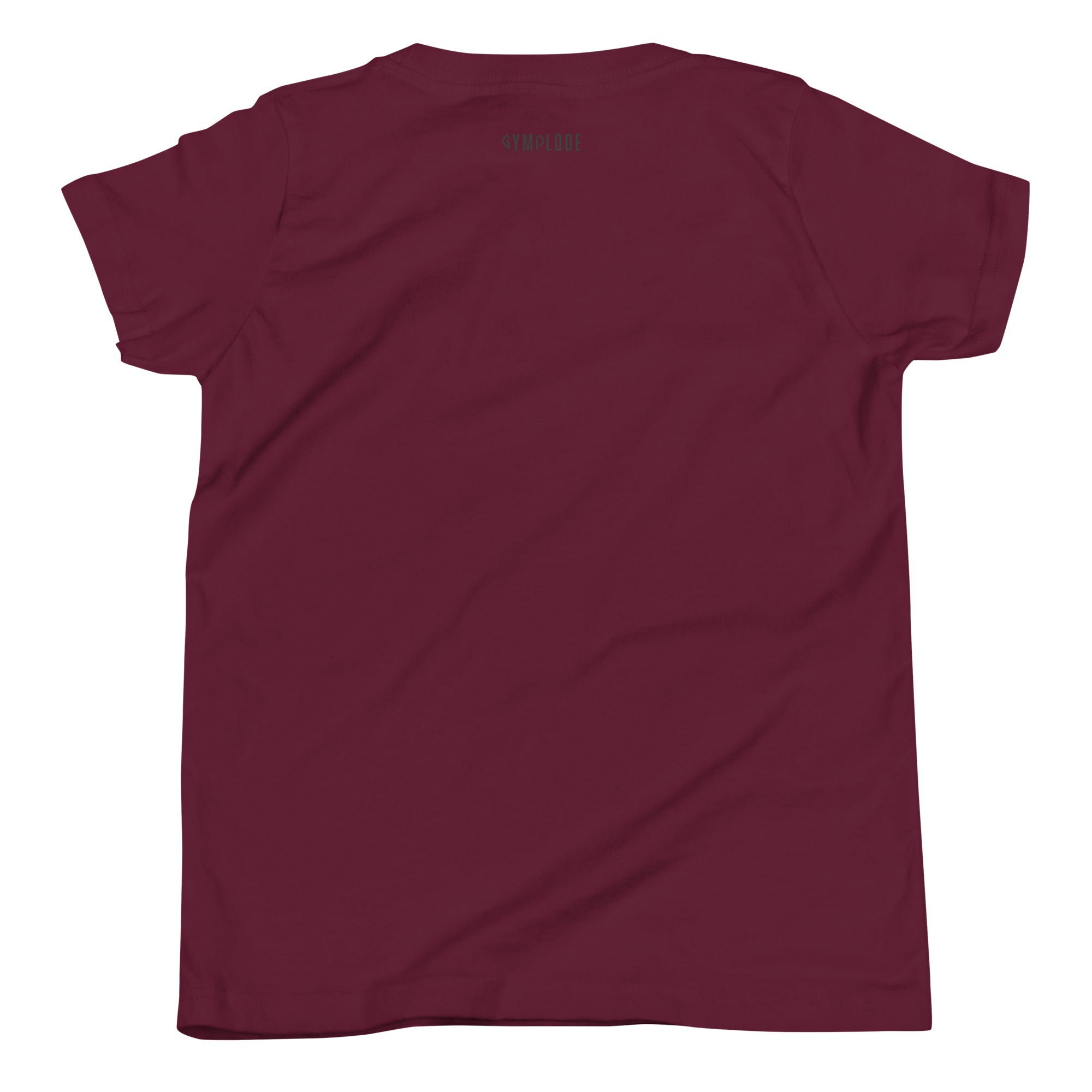 Girls Kitty Kat relaxed fit maroon Gymplode t-shirt with signature logo