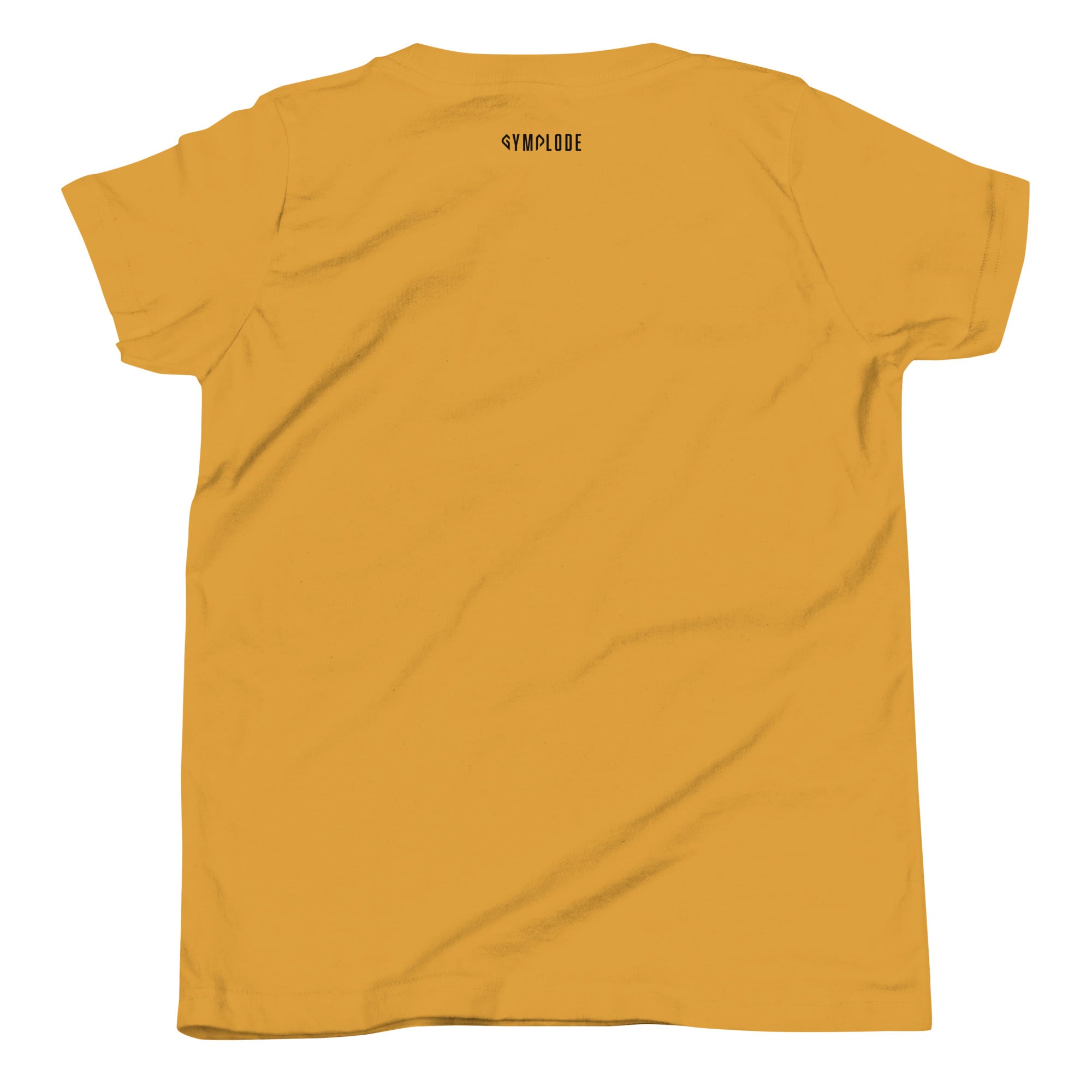 Girls Kitty Kat relaxed fit mustard Gymplode t-shirt with signature logo