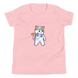 Girls Kitty Kat relaxed fit pink Gymplode t-shirt with icon logo