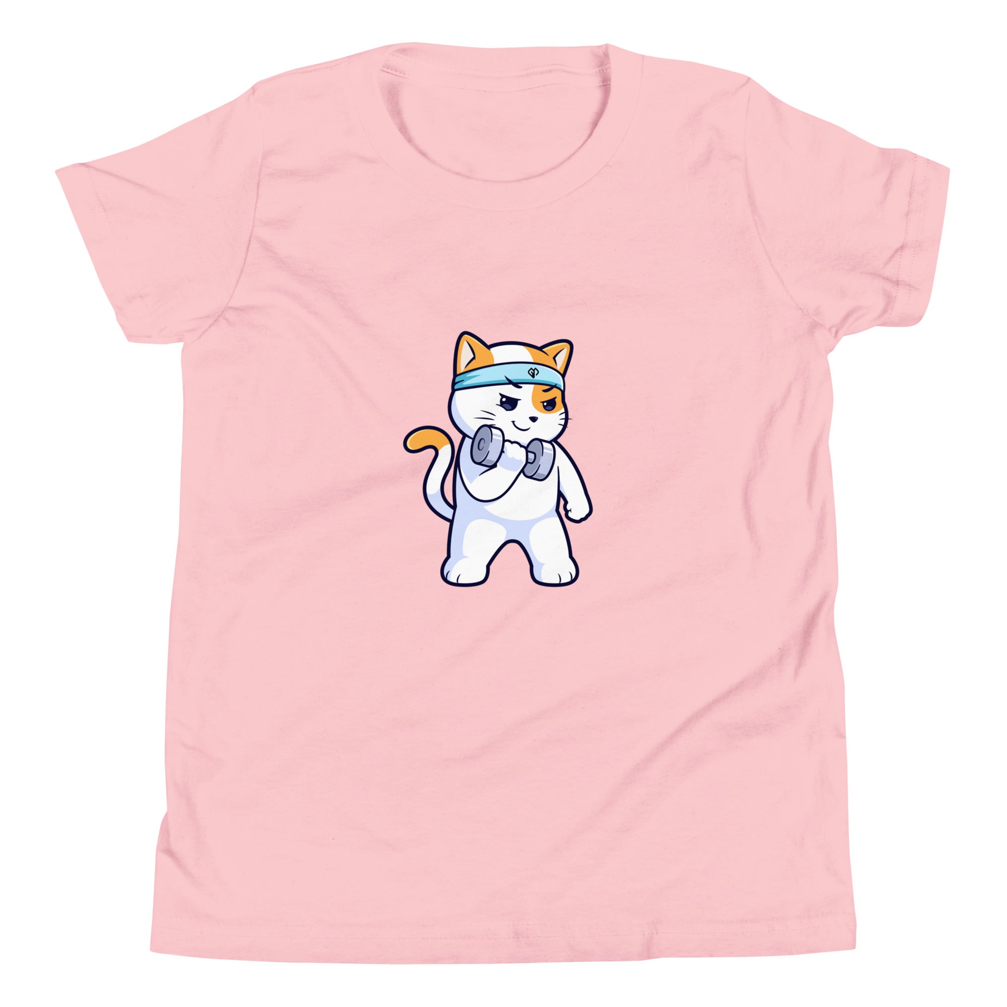 Girls Kitty Kat relaxed fit pink Gymplode t-shirt with icon logo
