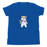 Girls Kitty Kat relaxed fit true royal Gymplode t-shirt with icon logo