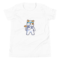 Girls Kitty Kat relaxed fit white Gymplode t-shirt with icon logo