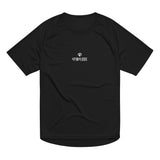 Black Push The Limits unisex sports t-shirt with Gymplode dual mark, front view