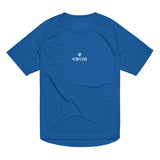 Royal blue Push The Limits unisex sports t-shirt with Gymplode dual mark, front view