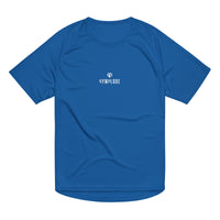 Royal blue Push The Limits unisex sports t-shirt with Gymplode dual mark, front view