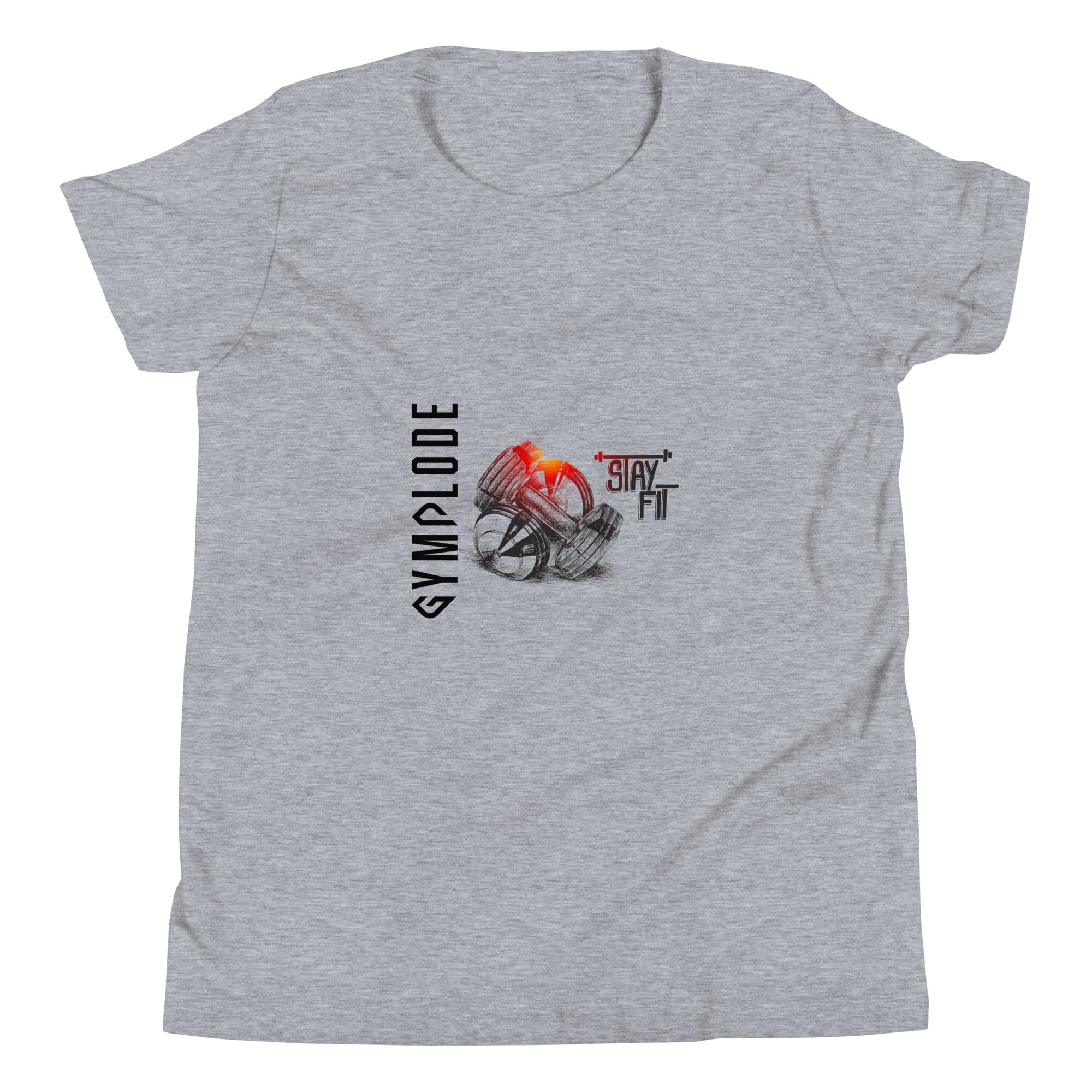 Junior boys stay fit athletic heather Gymplode t-shirt with signature logo