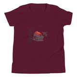 Junior boys stay fit maroon Gymplode t-shirt with signature logo