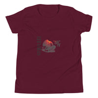 Junior boys stay fit maroon Gymplode t-shirt with signature logo