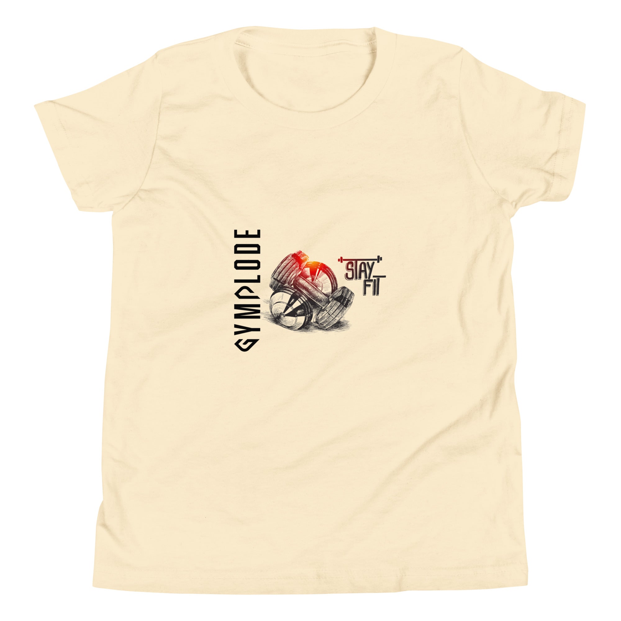 Junior boys stay fit natural Gymplode t-shirt with signature logo