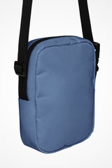 Kashmir blue Gymplode slingback utility bag with no print, back view
