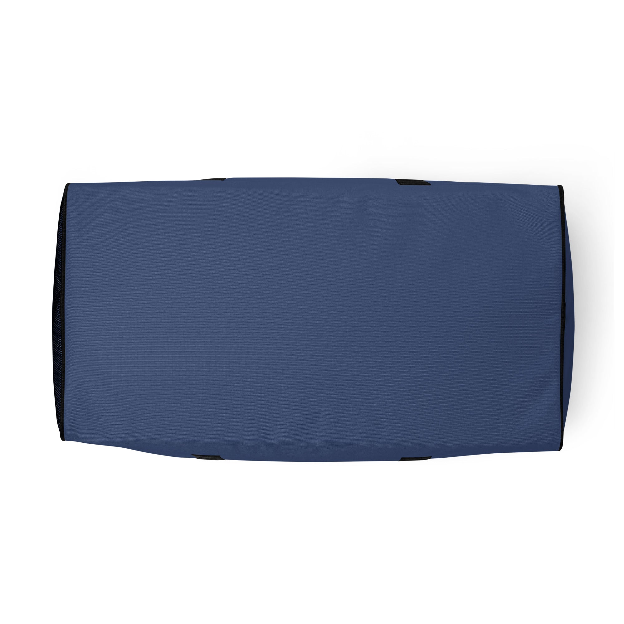 Kashmir blue square end Gymplode duffle bag with no print, bottom view