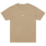 Khaki Oversized Vintage unisex t-shirt with Gymplode iconic imprint