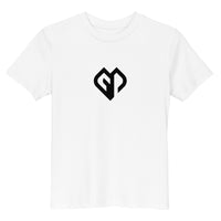 Kids fashionable unisex white Gymplode t-shirt with icon logo