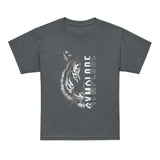 Kids Tiger Split unisex dark heather Gymplode t-shirt with sig logo, front view