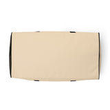 Light coral square end Gymplode duffle bag with no print, bottom view