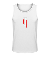 Mens arctic white AWDis GS3 sporty fit training vest with Gymplode sig logo