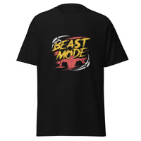 Mens Beast Mode black Gymplode classic t-shirt, front view