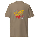 Mens Beast Mode brown savana Gymplode classic t-shirt, front view