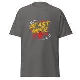Mens Beast Mode charcoal Gymplode classic t-shirt, front view