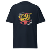 Mens Beast Mode navy Gymplode classic t-shirt, front view