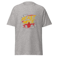 Mens Beast Mode sport grey Gymplode classic t-shirt, front view