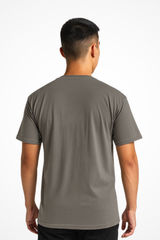 Mens Life is Too Short to Be Ordinary comfort fit Gymplode t-shirt with no print, back view with model