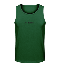 Mens bottle green AWDis Duo Performance sports vest with Gymplode signature logo